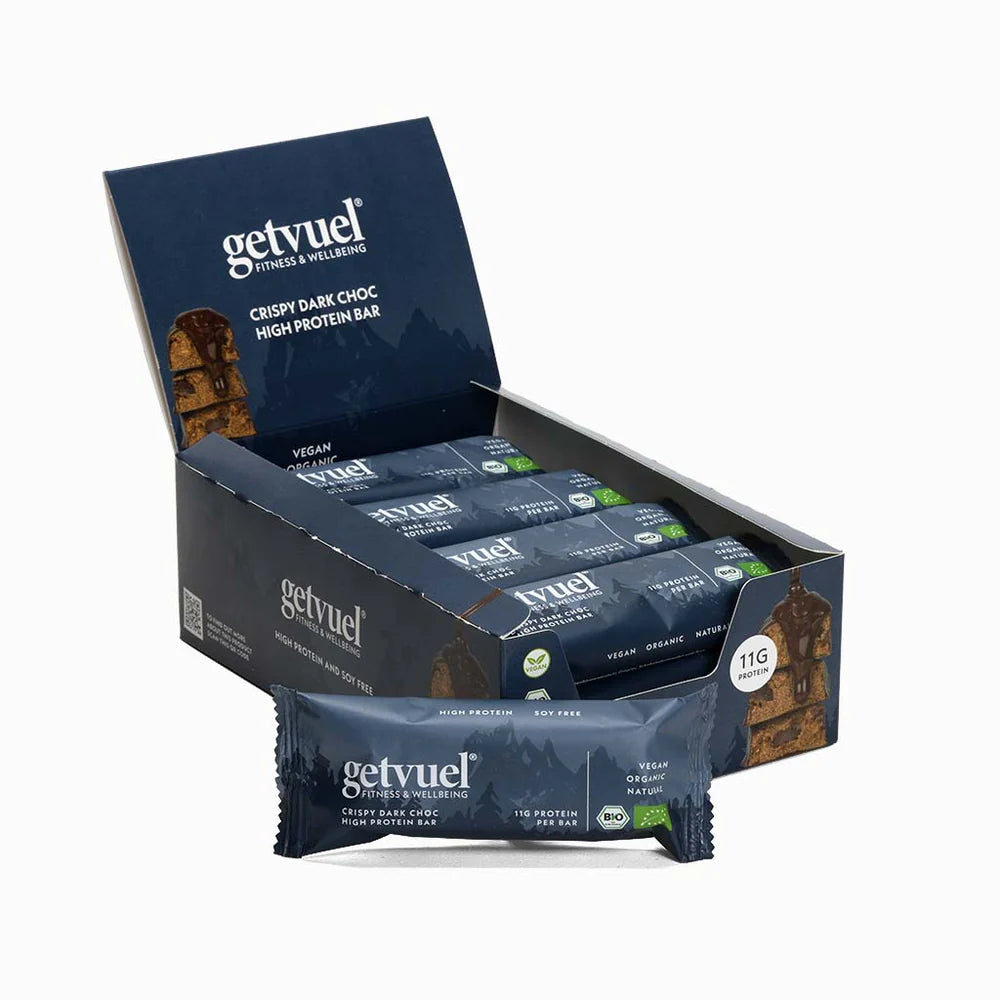 Bio PROTEINRIEGEL - Crispy Dark Choc (12er Box)