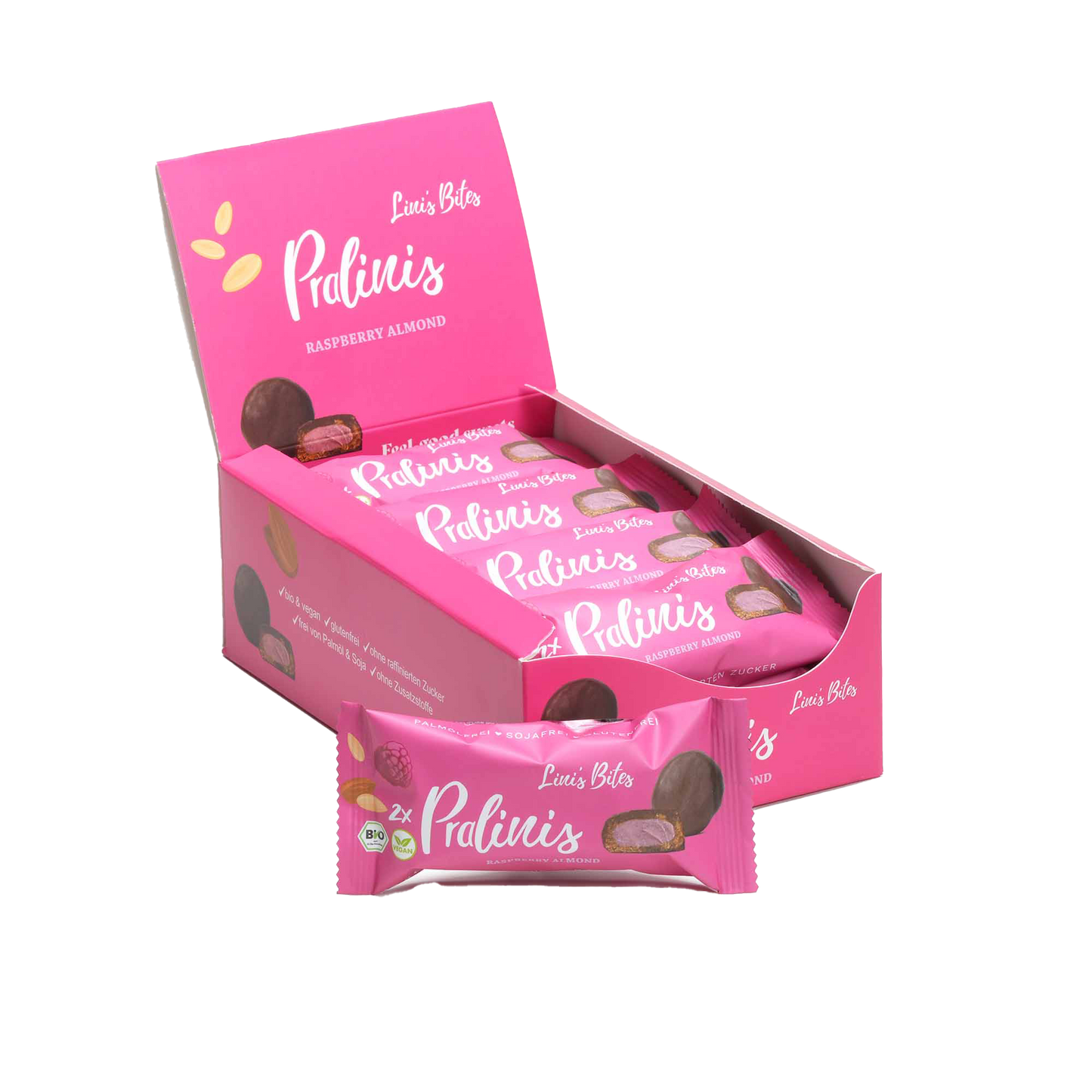 Bio PRALINIS - Raspberry Almond (12er Box)